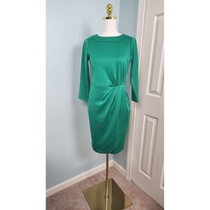The Limited Womens Size 2 Emerald Green‎ Sheath Dress Jewel Neck 3/4 Sleeve